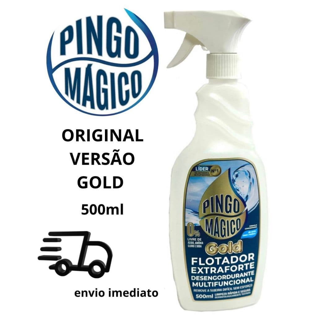 Pingo Mágico Gold Flotador Extraforte Desengordurante Limpador Multifuncional instantâneo limpa tudo