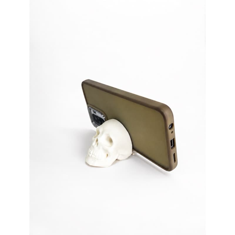 Suporte de Celular Caveira Decorativo | Apoio para Smartphone em PLA Estilo Moderno Geek