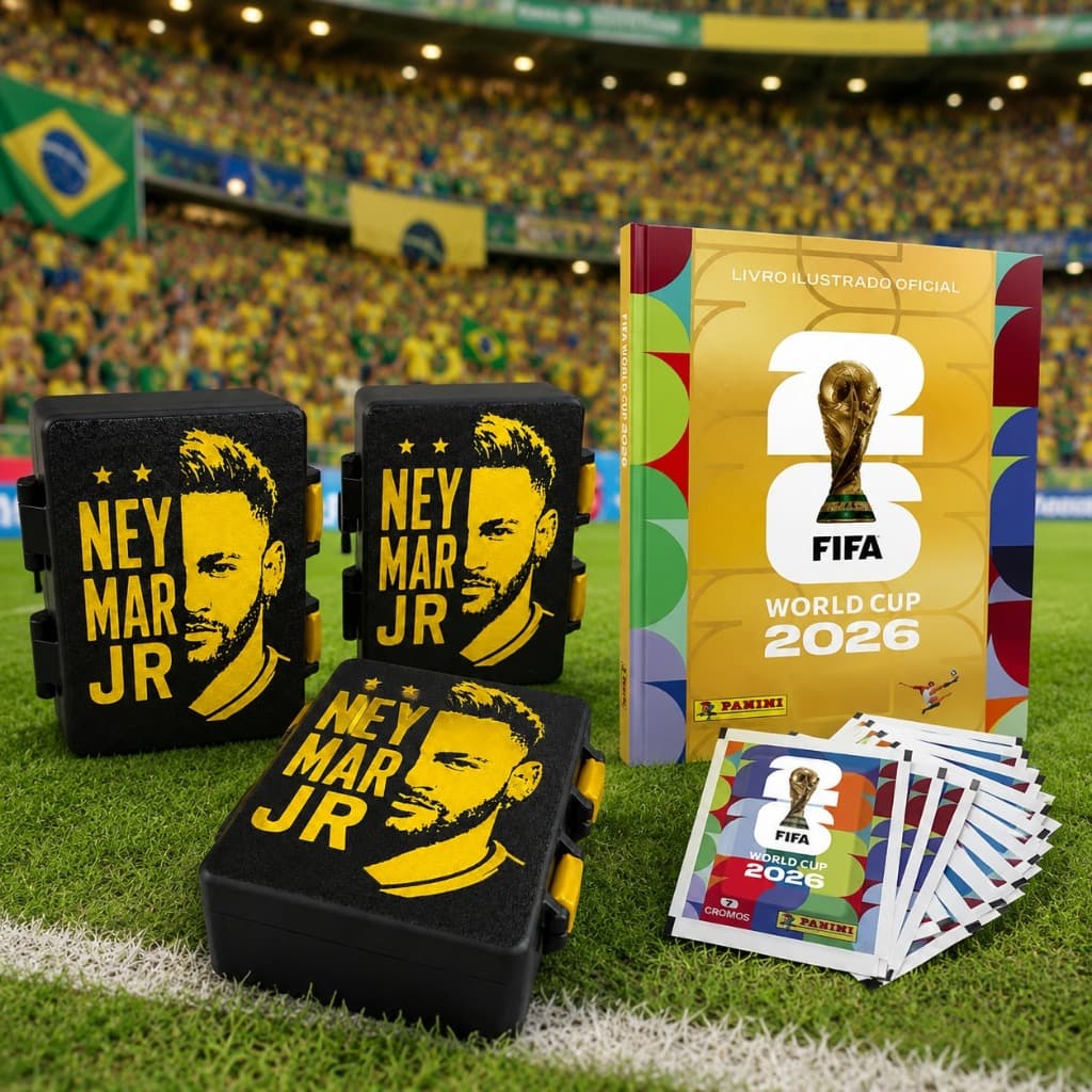 Porta Figurinhas Copa do Mundo Neymar Jr. | Organizador de Álbum – Proteção e Armazenamento