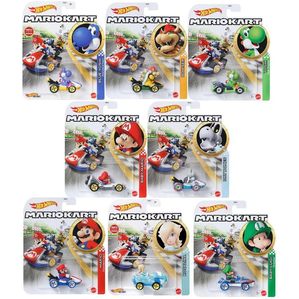 Carrinho Mario Kart Hot Wheels Mattel GBG25 1:64 Miniatura
