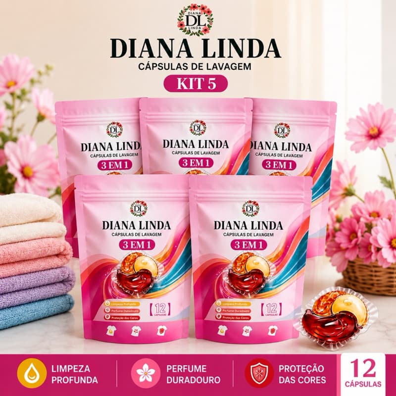Kit 5x12uni Pods Lavagem 3 em 1 Cápsulas de Sabão Dissolução Rápida Proteção das Cores