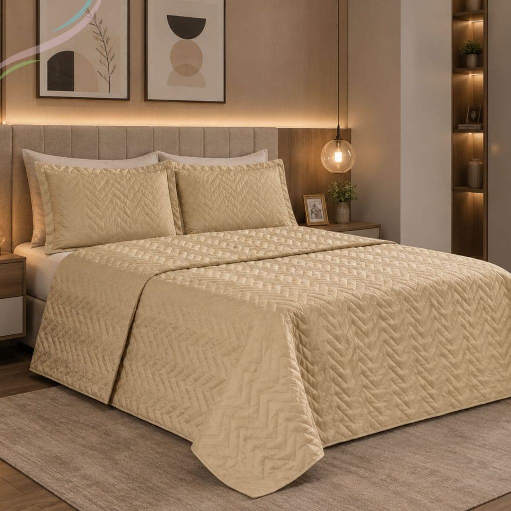 Colcha Cobre Leito Cama de Casal Padrão 2,00m x 2,20m Cores Lisas Antialérgico - Avulso