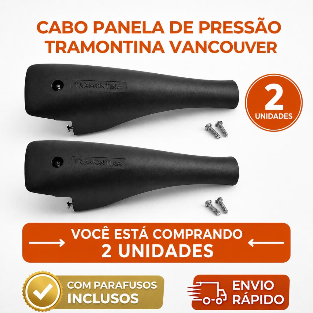 Kit 2 Cabos Superior Tampa Panela Pressão Tramontina Vancouver 3L,4,5L e 6L | Original e Seguro