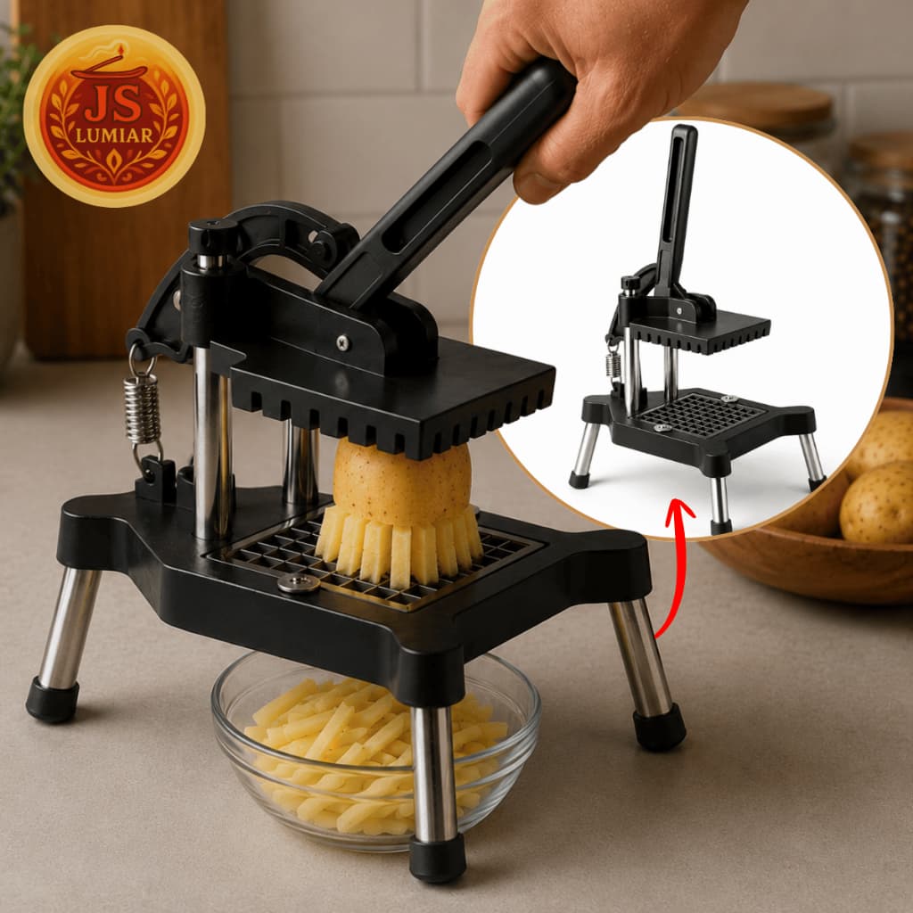 picador De Batata E Legumes Manual Profissional Palito Cozinha Inox Resistente