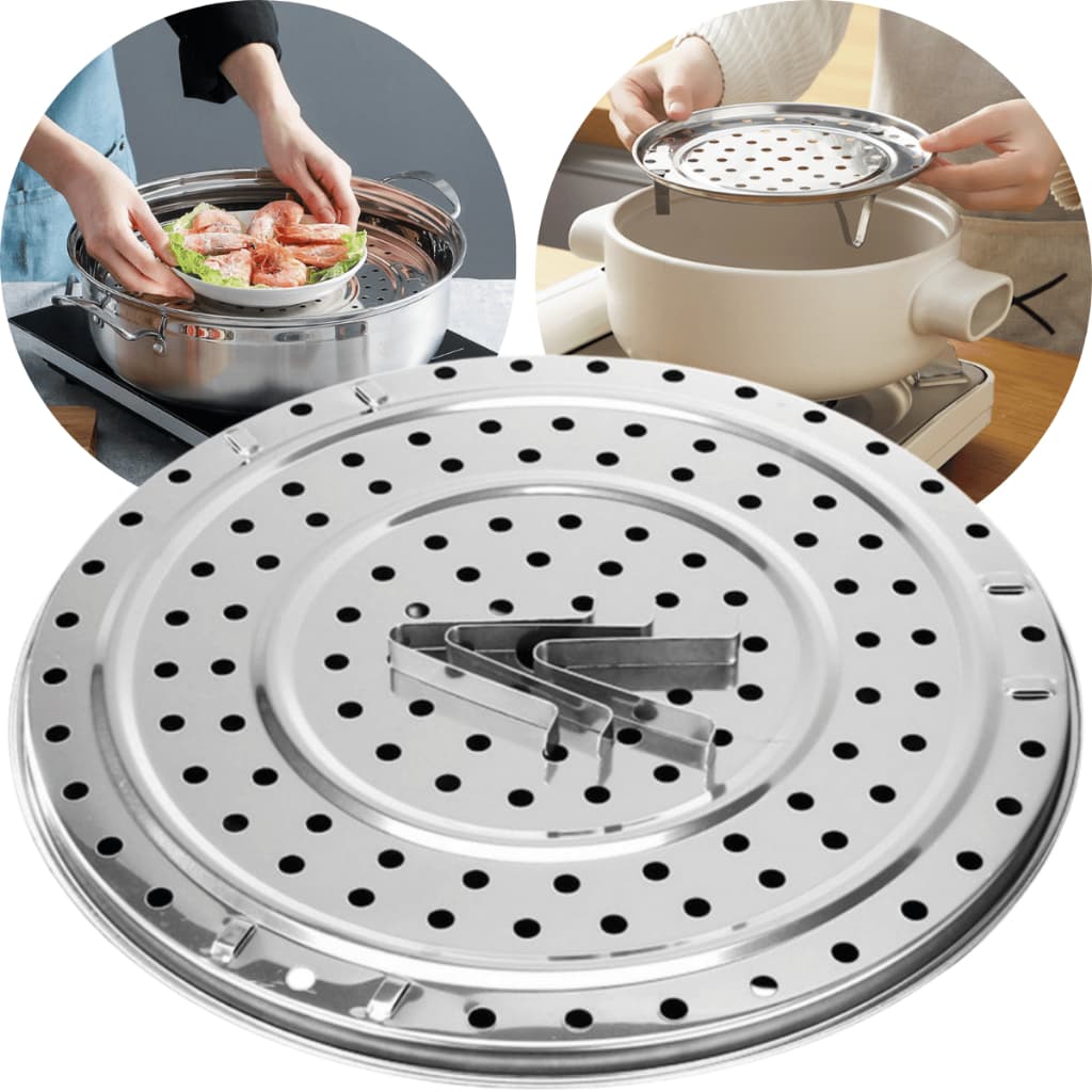 Base Para Cozimento A Vapor Cesto Cozinhar 22 Cm Redondo Legumes Cuscuz Verduras
