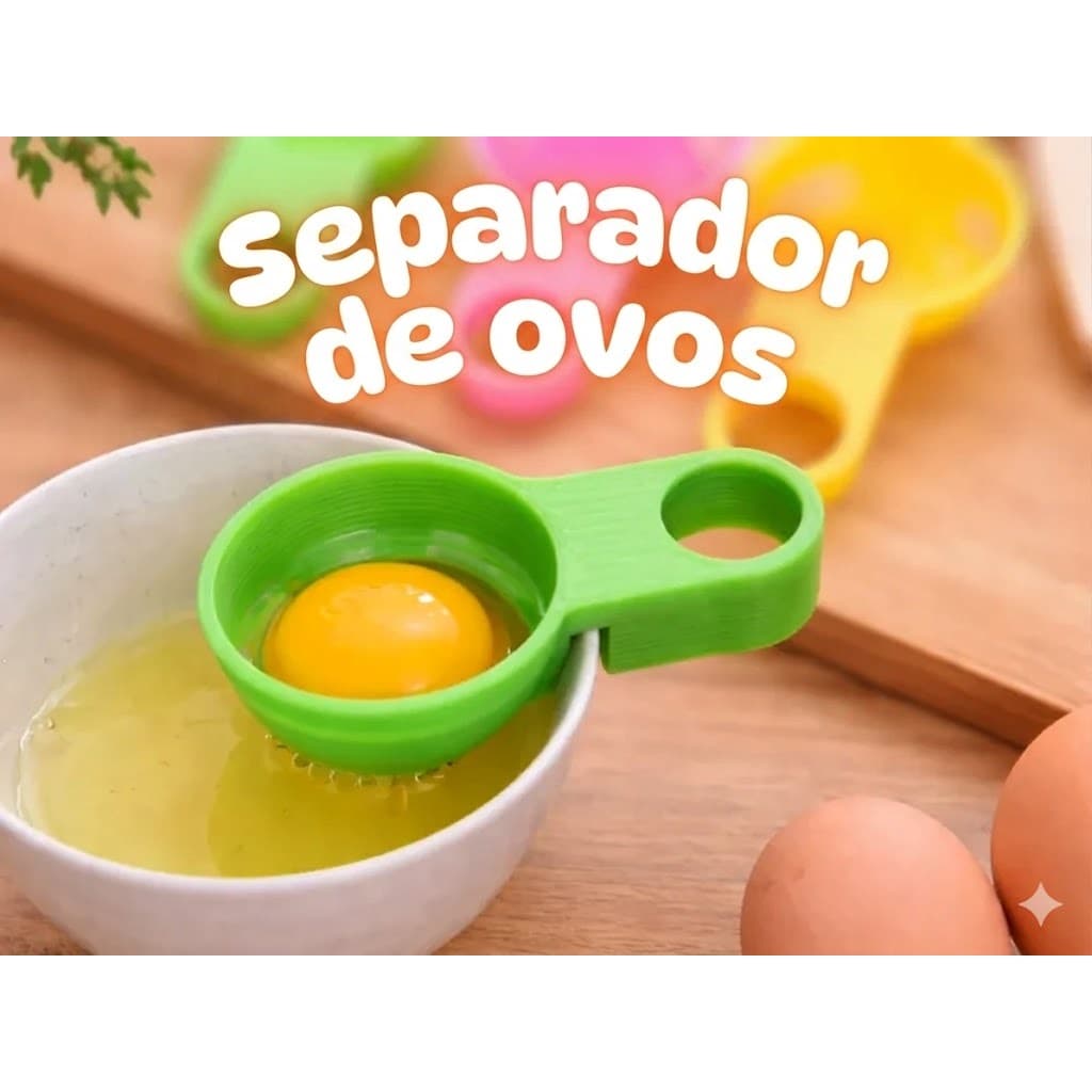 Separador de Gemas e Claras com Encaixe para Tigela | Prático, Rápido e Fácil de Usar