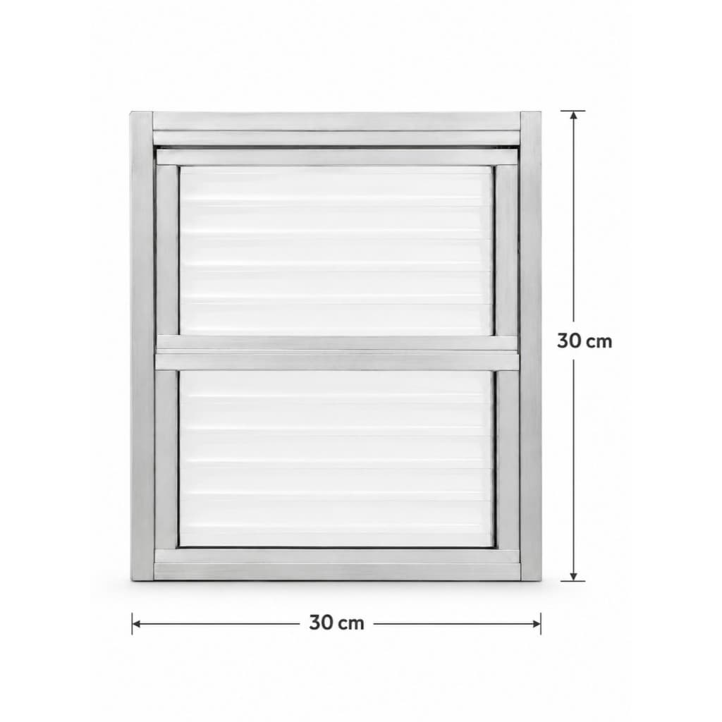 Vitro Basculante Janela 30x30 Aluminio Vidro Canelado