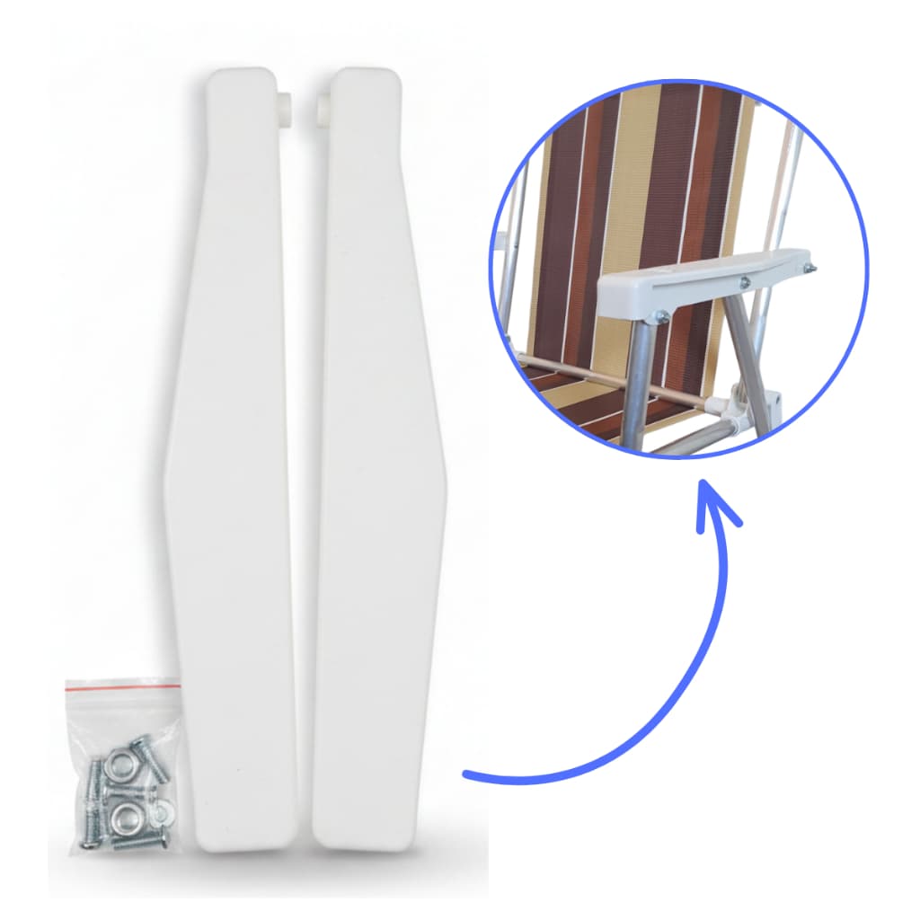 Kit Reparo Apoio Braços Cadeira De Praia Sol Plástico Durável Original Universal Completo