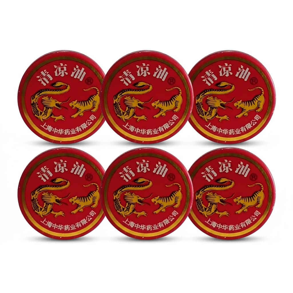 Kit 6 Pomada Chinesa Tigre Dragão Original Alívio Musculares Massagem