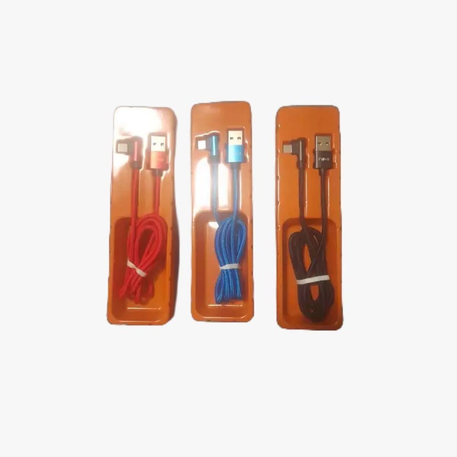 Kit com 2 Cabos Dados TURBO TIPO-C 2.4A / 3 metros INOVA CORES ALEATORIAS