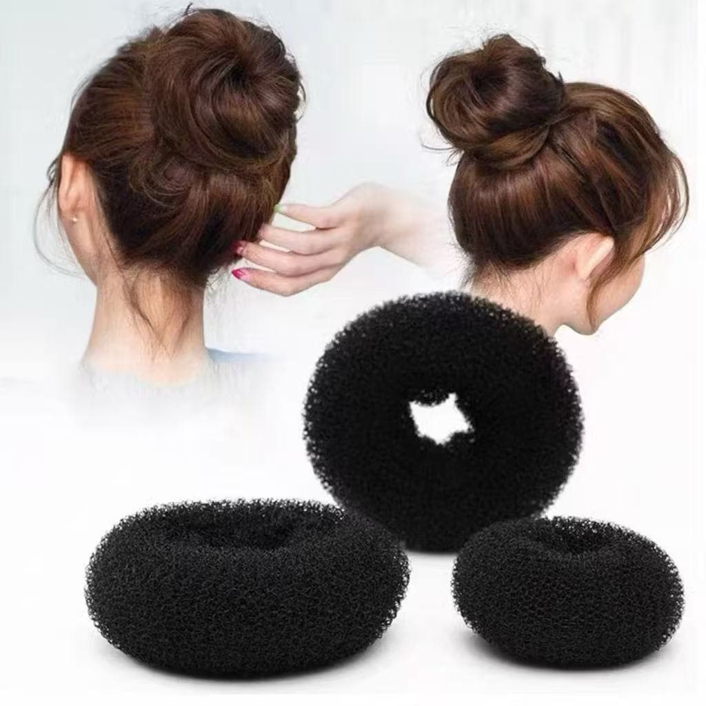 Kit 6/12 unidade Esponja Rosquinha para Coque – Acessório Donut Hair Prático e Estiloso para Penteados