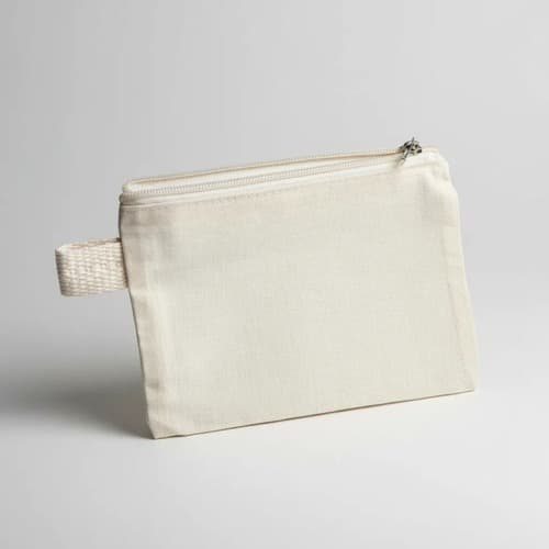 05 Necessaire Algodao cru ecologico liso - 12x18