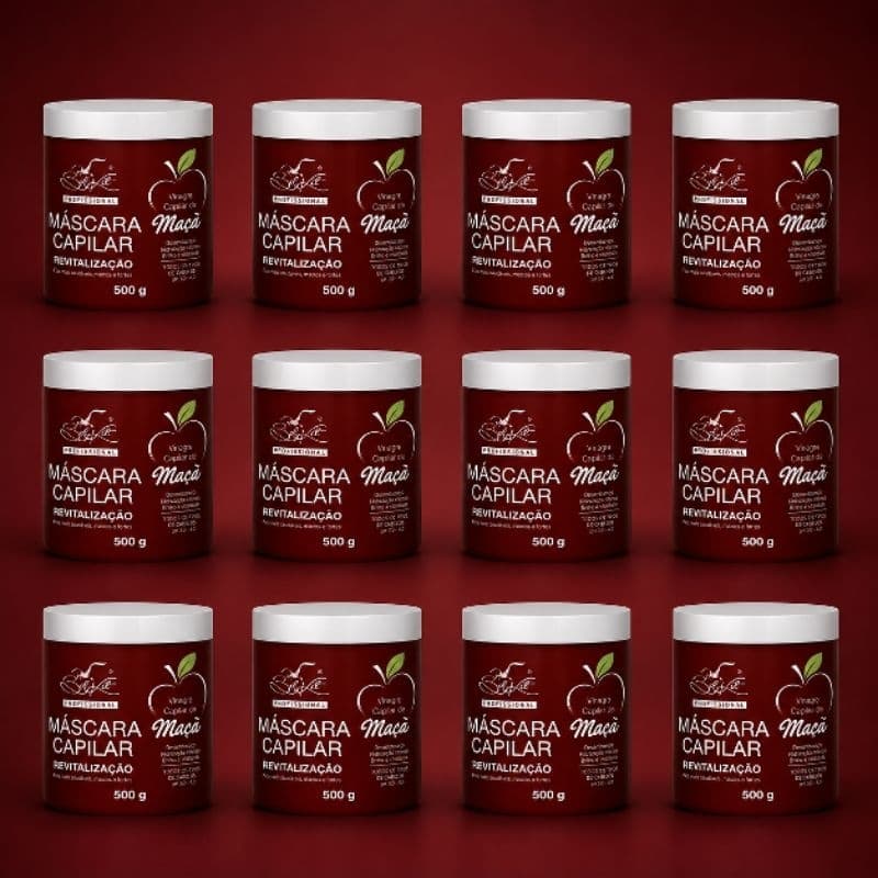 Kit 12 Máscara Hidratante Vinagre de Maçã Belkit 500g
