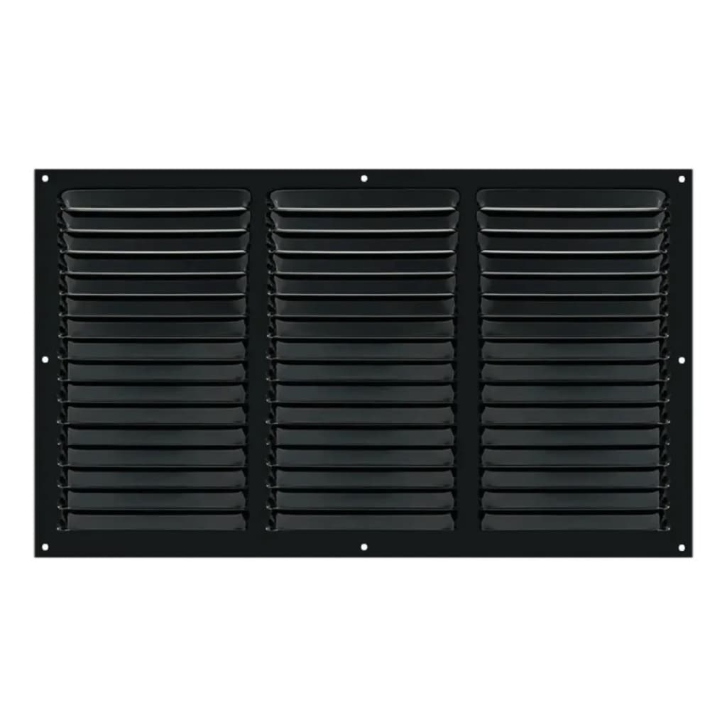 Kit 2 Grade Ventilação Retangular Preta 56x34 Tela Anti Inseto