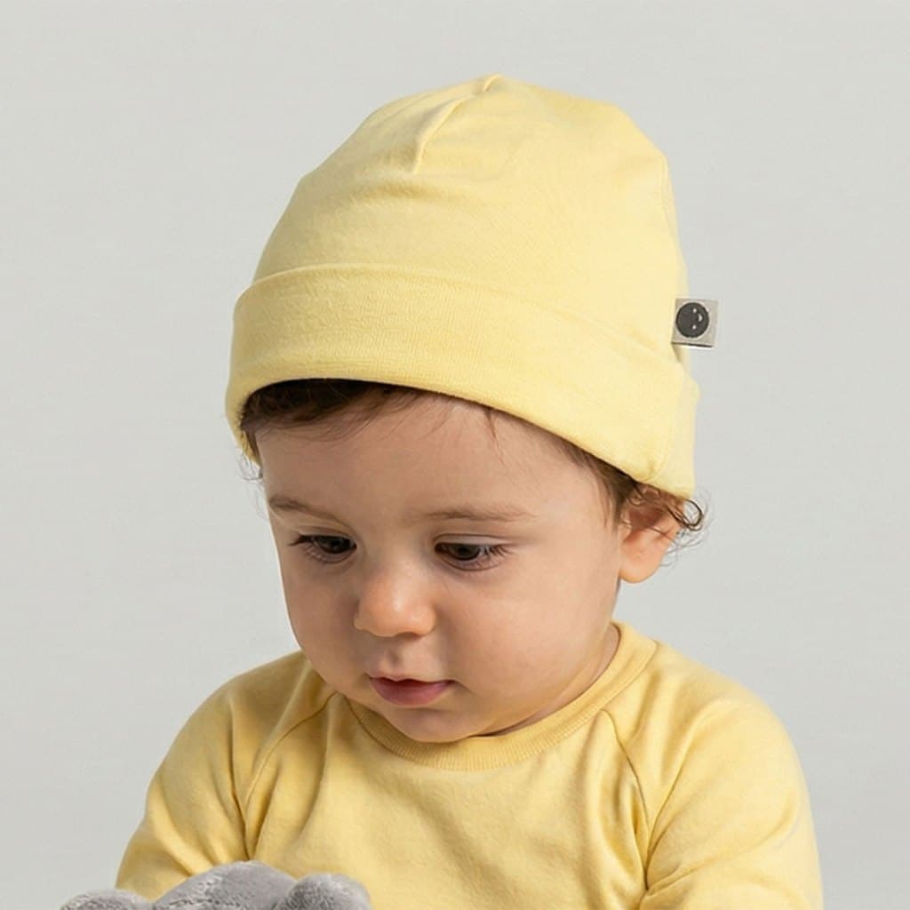 Gorro Térmico Bebê e Infantil Concuca Termocontrol Touca Térmica Menino Menina Amarelo Inverno