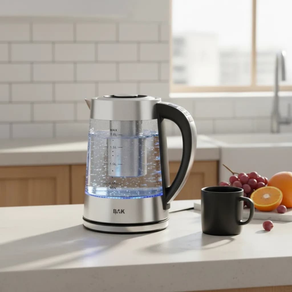 Chaleira Jarra Elétrica Vidro Digital Led  Ferver Água
