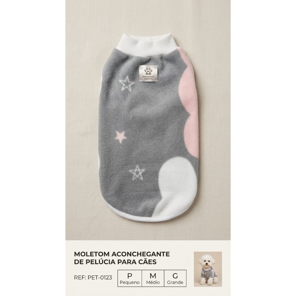 Roupa Pet Inverno Para Cachorro Pequeno Medio e Grande Roupinha Soft de Frio Tamanho 05