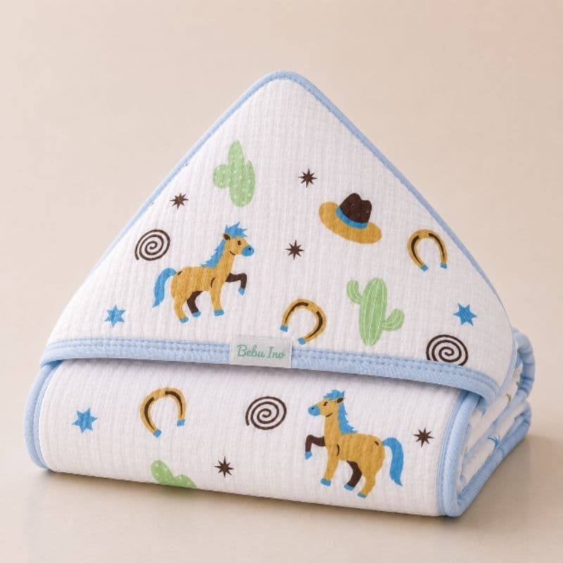 Toalha de Banho para Bebê com Capuz 100% Algodão Macia Soft 85 cm x 85 cm