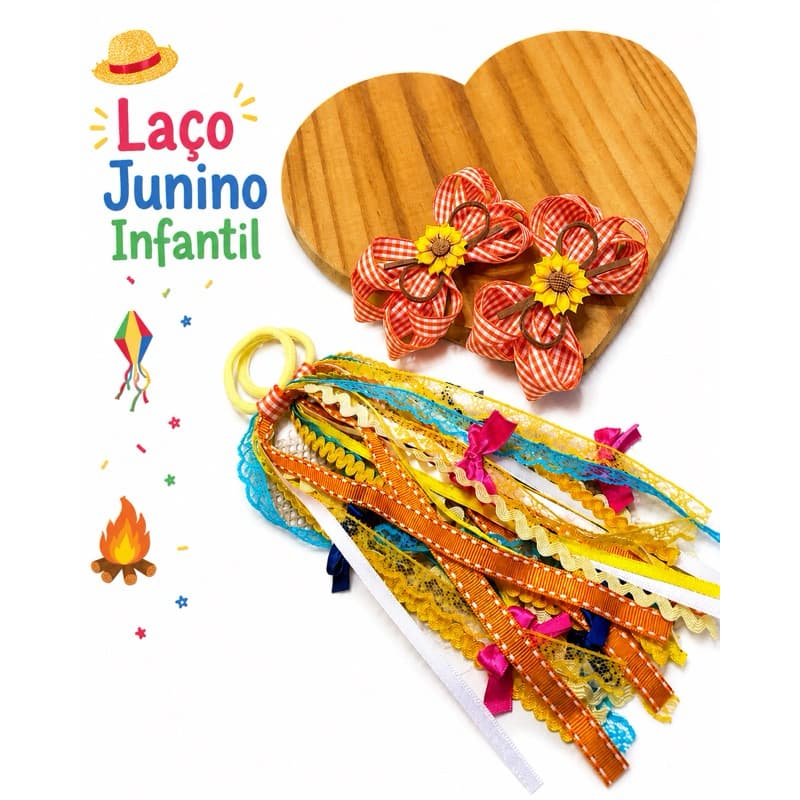 Laço junino infantil ENVIO IMEDIATO