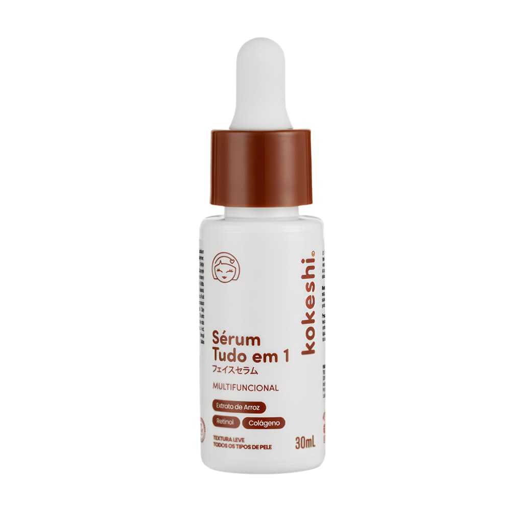 Sérum Tudo em 1 Kokeshi 10 Ativos Poderosos 30ml Eficácia Comprovada