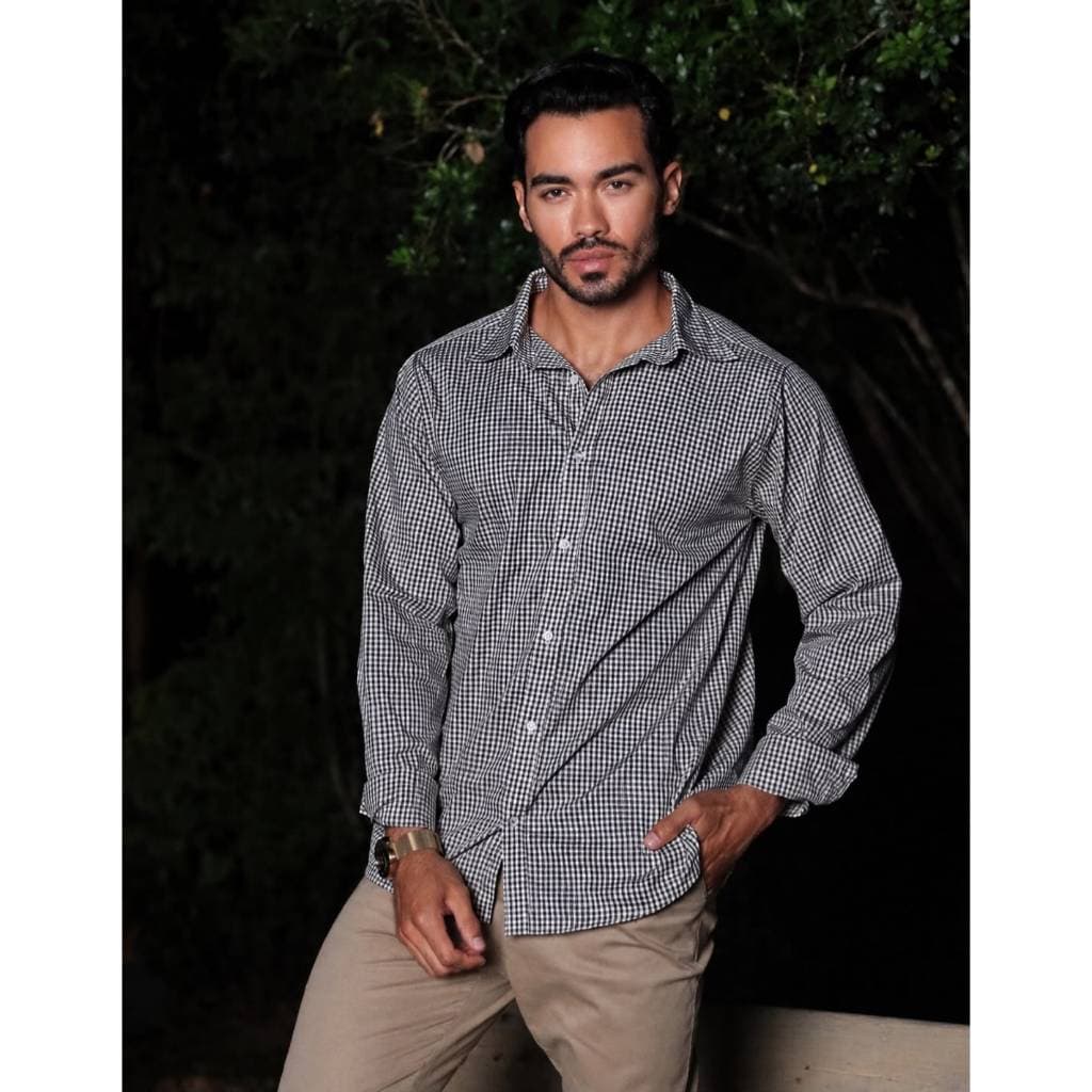 Camisa Xadrez Masculina Manga Longa Algodão Social Premium Junina Sao Joao Quadrilha Quadriculado
