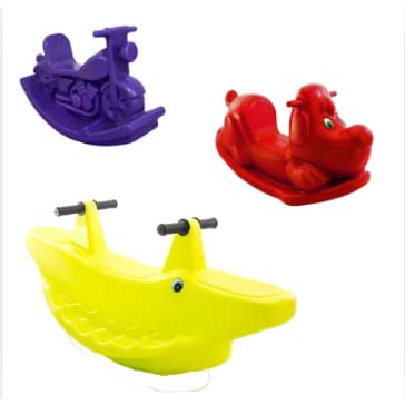 Kit Gangorras Jacaré, Cachorrinho e Motinha Coloridos – Valentina Brinquedos