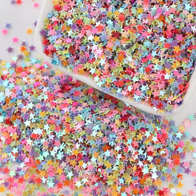 Lantejoula Estrela/ Estrelinha /Enchimento Paetê Aplique para decoração de unha/ resina epóxi/ slime