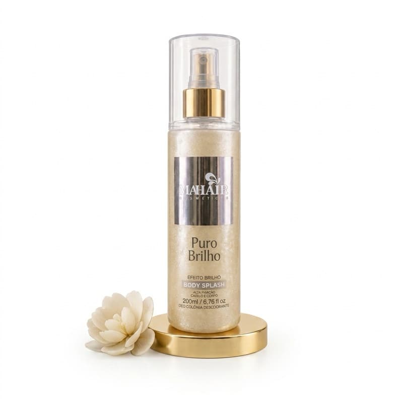 Body Splash Puro Brilho da Mahair 200ml Brilho Iluminador Corporal Feminino Desodorante Colônia