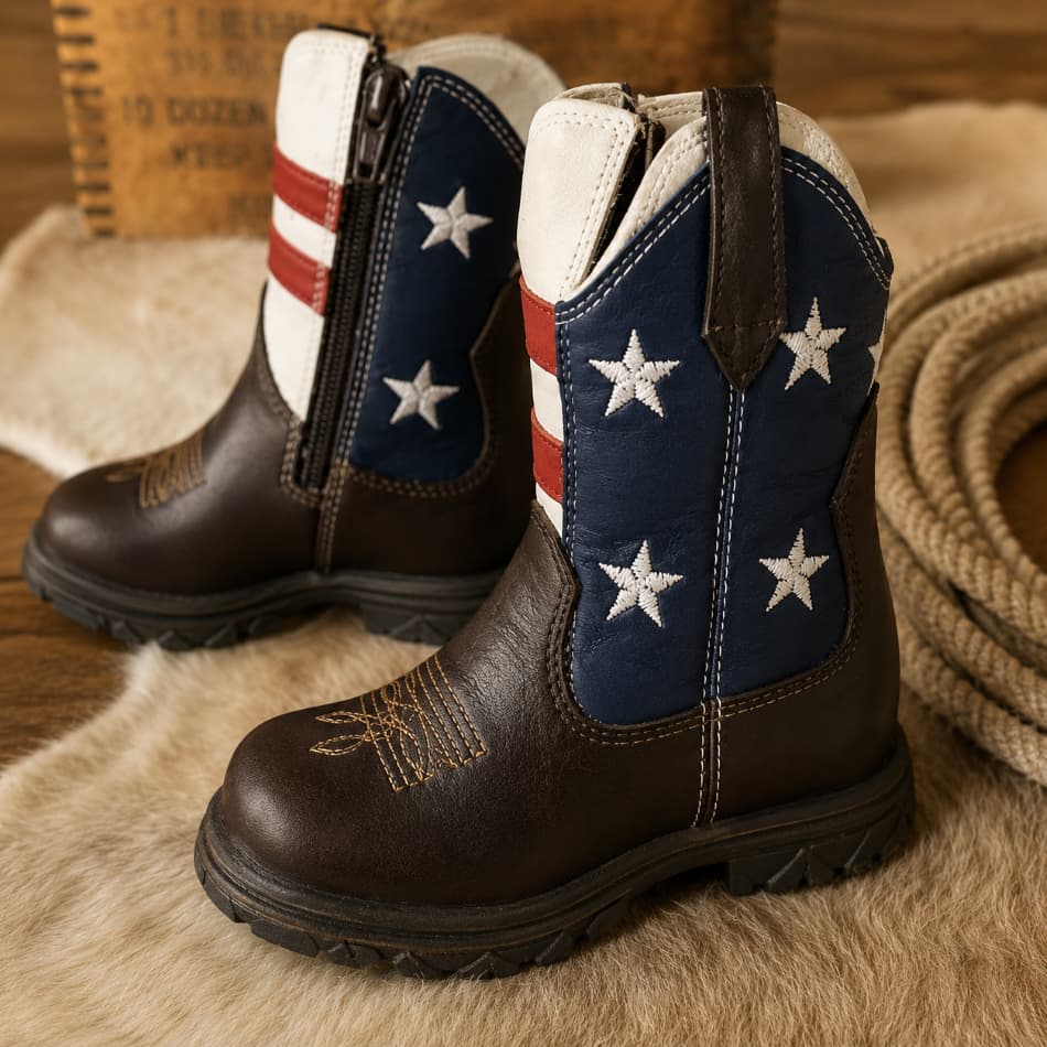 Bota Botinha Infantil Jeca Infantil Masculina | Feminina Menino Bebe Texana Infantil