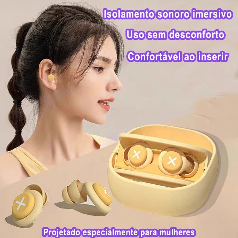 Protetor Auricular Profissionais de Silicone com Espuma Macia — Tampões para Redução de Ruído e Isolamento Acústico