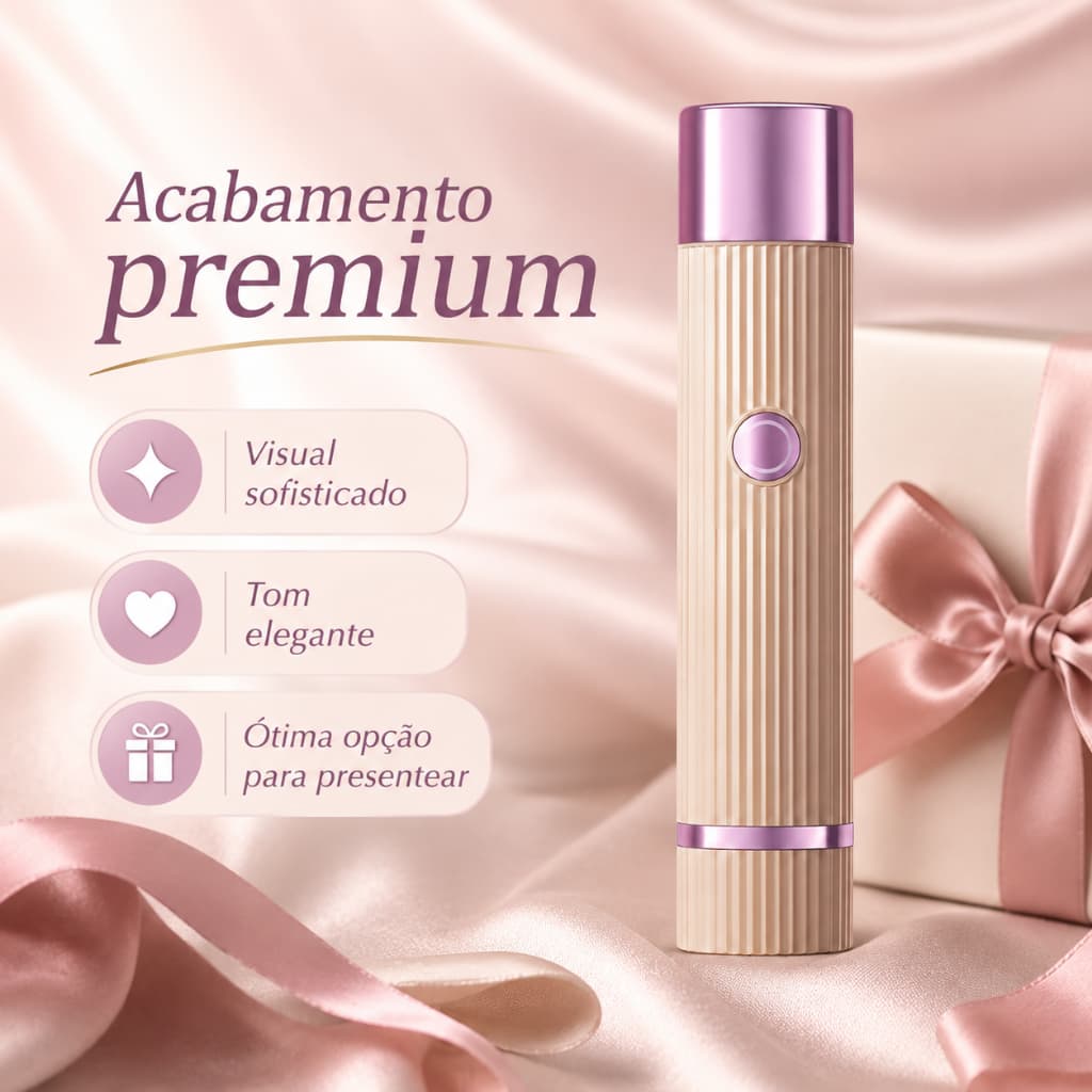 Depilador Facial Elétrico Feminino Portátil Tipo Batom Recarregável Para Buço Rosto