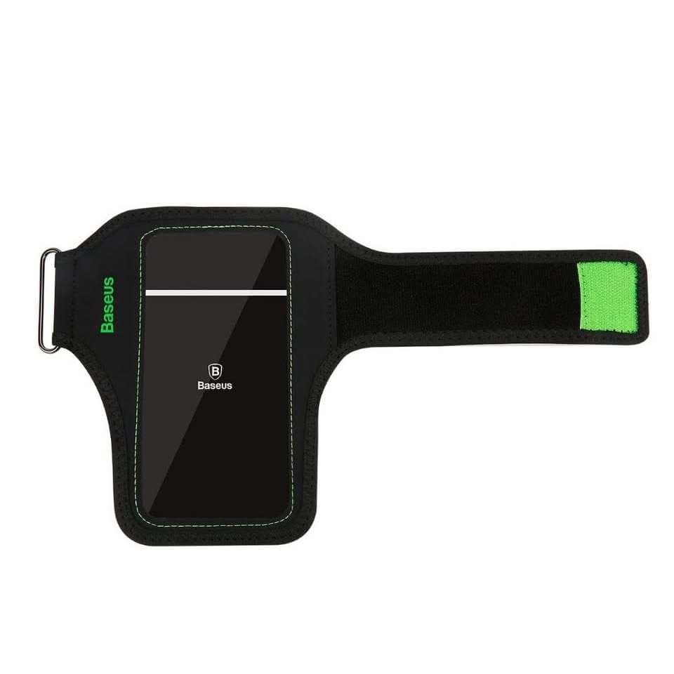 Munhequeira Esportiva Suporte Celular de Pulso Baseus 5.0" Verde | NOVA