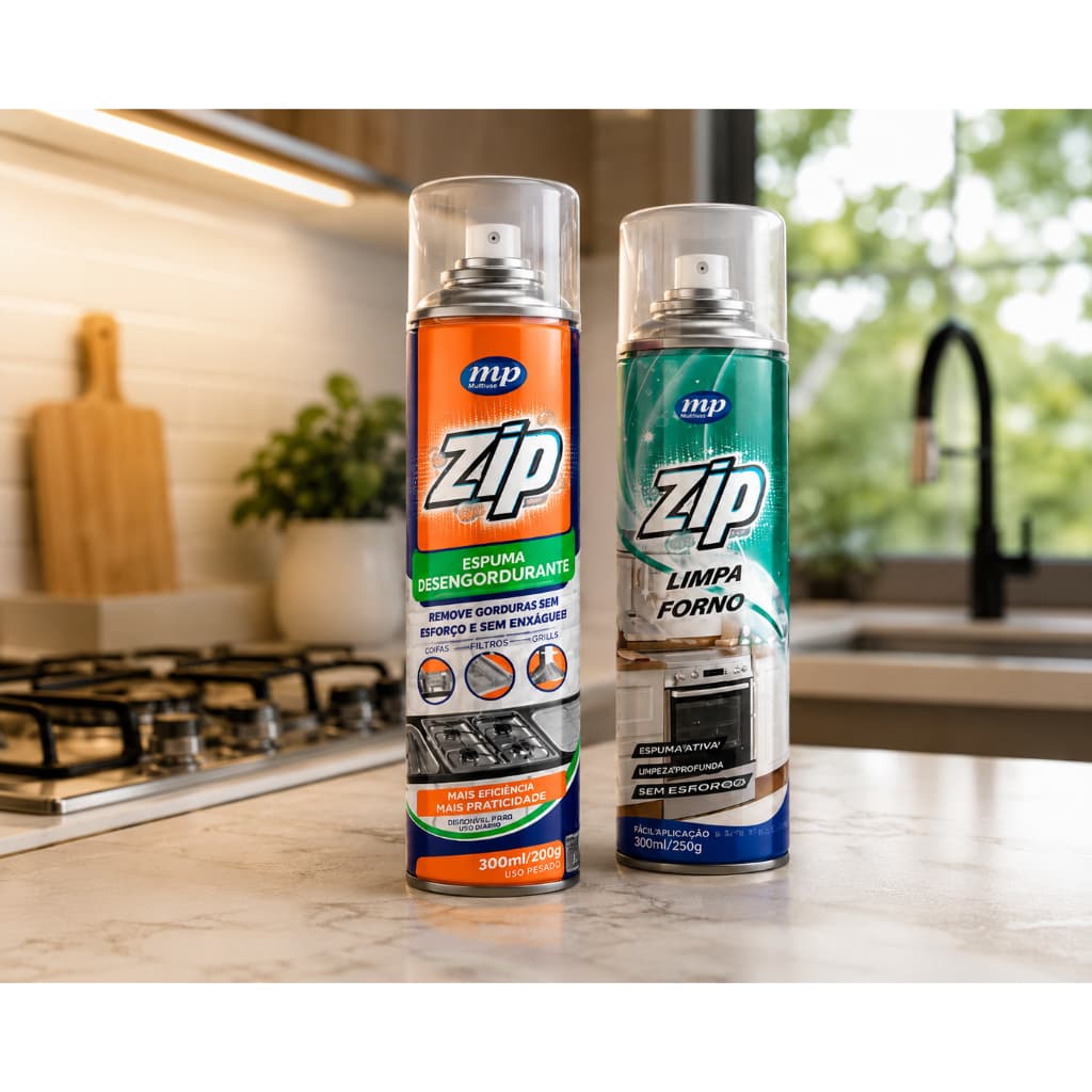 Kit Espuma Desengordurante 300ml + Limpa Forno 300ml Limpeza Pesada para Air Frye, Fogão, Coifas. - Zip My Place