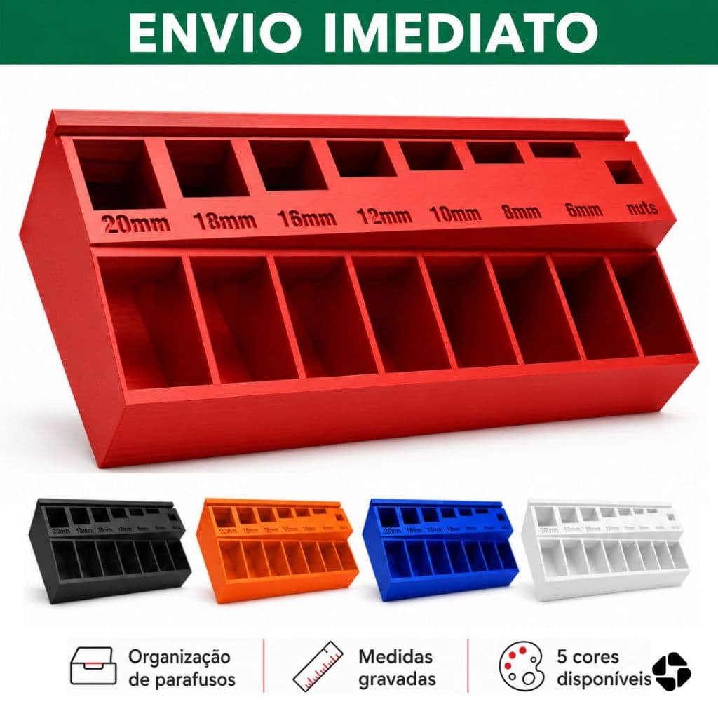 Organizador Classificador De Parafusos M3 Com Medidor Para Bancada