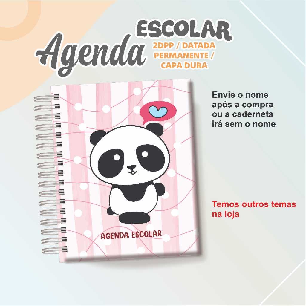 Agenda Escolar Personalizada | Capa Dura 200 Páginas