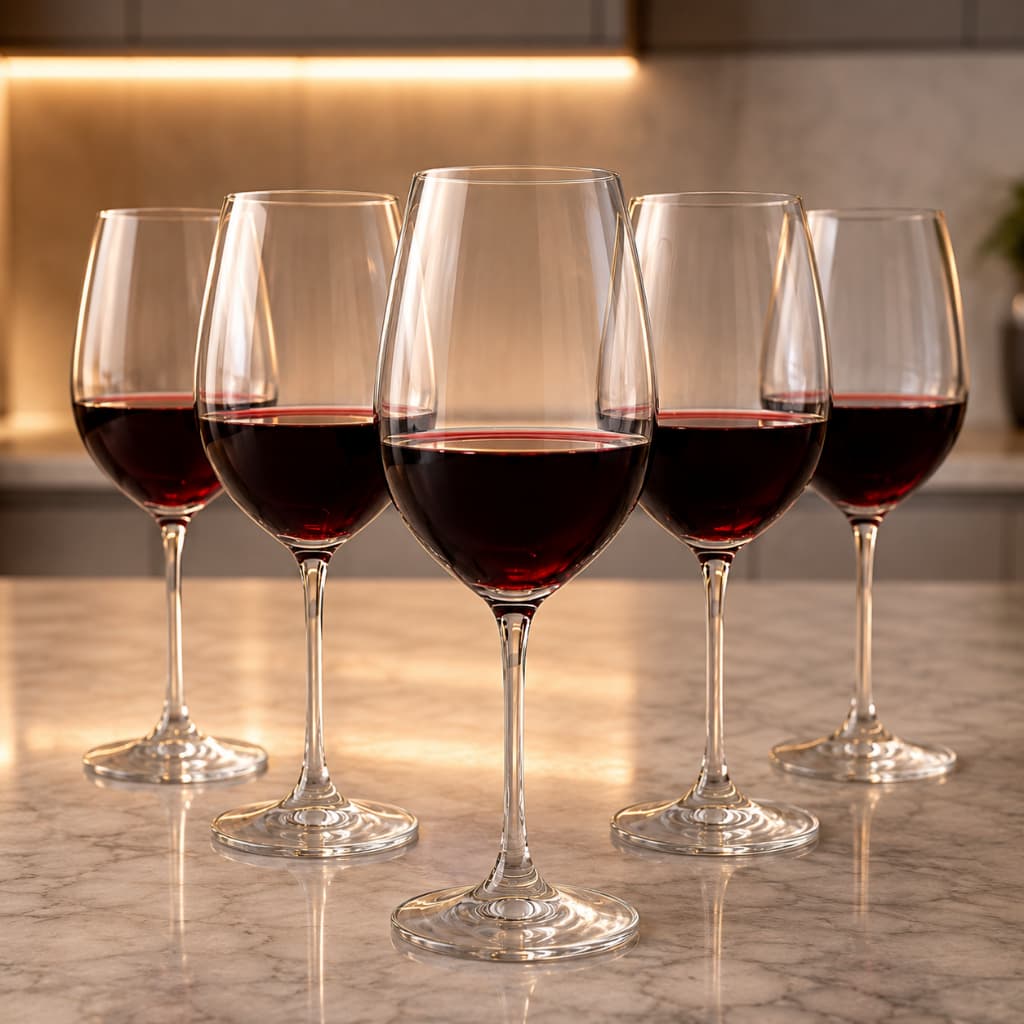 Jogo 12 Taças De Cristal Luxo Vinho Água 440ml e 615ml Elegante