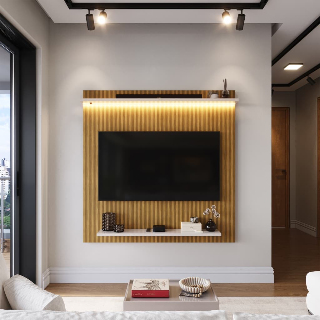 Painel para TVs 32” a 43” Polegadas com LED – Modernidade e Sofisticação para Sua Sala