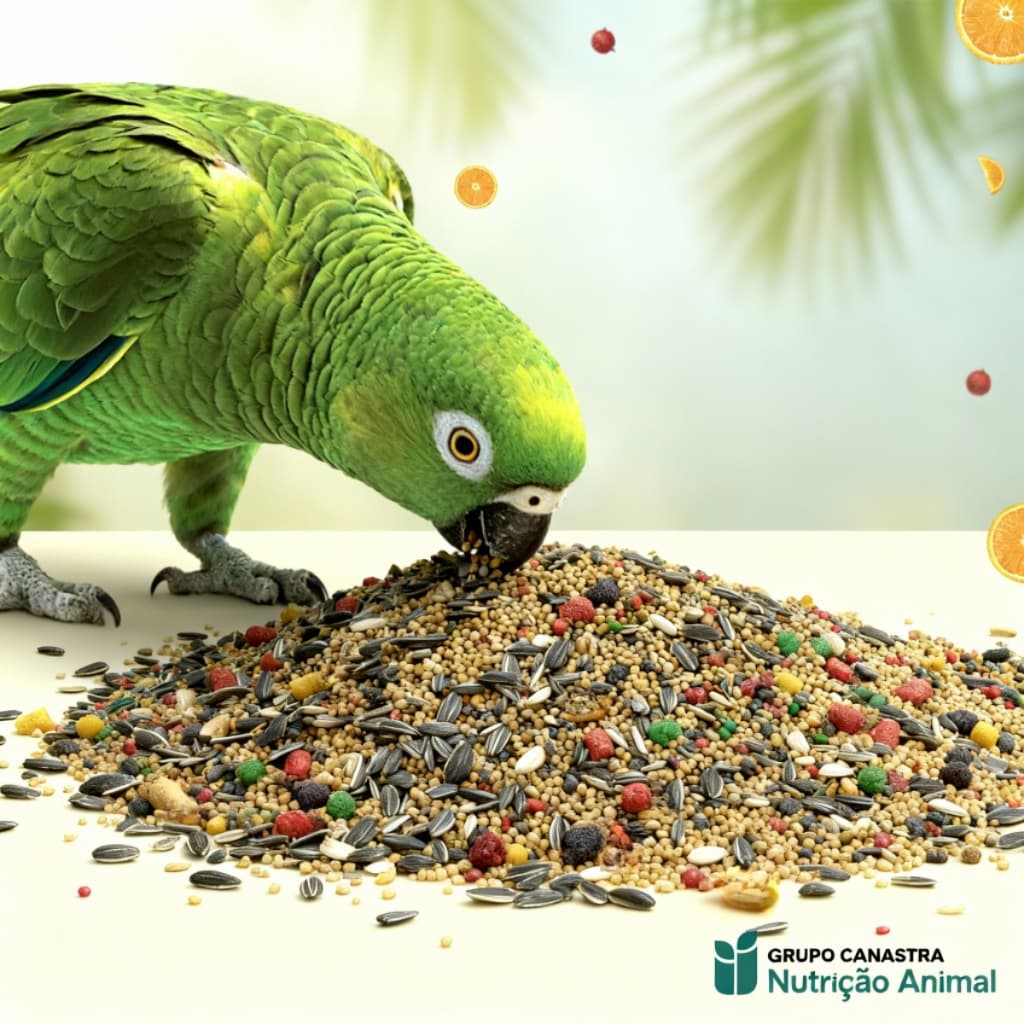Ração Para Papagaio 10kg Mix Nutritivo Arara Cacatua Ecletus Jandaia Psitacídeos Vitaminas Premium