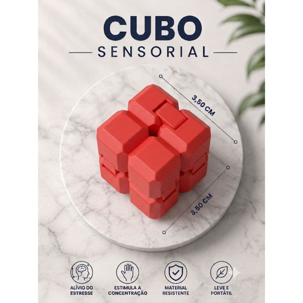 Cubo Sensorial Antiestresse Articulado – Relaxamento e Diversão na Palma da Mão  🧩 Alivie o estresse e mantenha o foco!