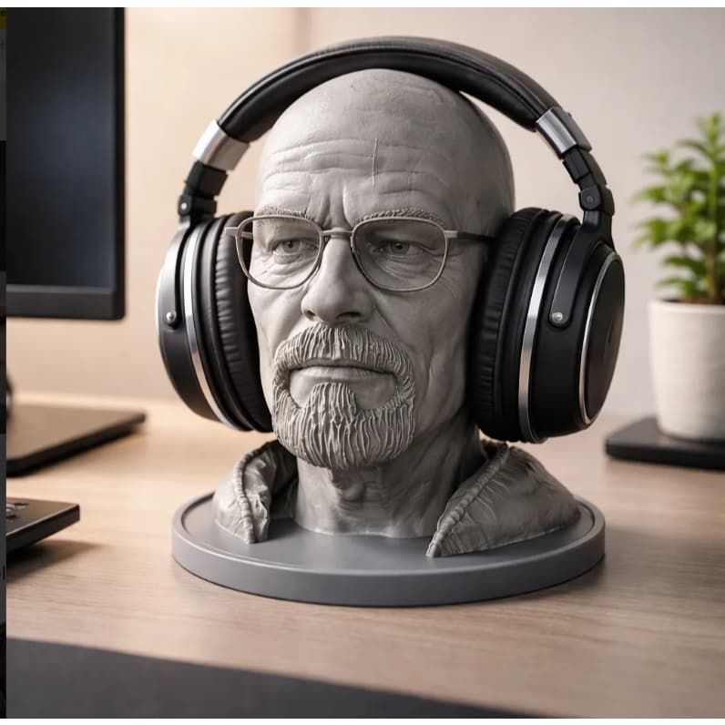 Suporte para Headset Walter White – Organizador de Headset Gamer e Colecionável em Impressão 3D
