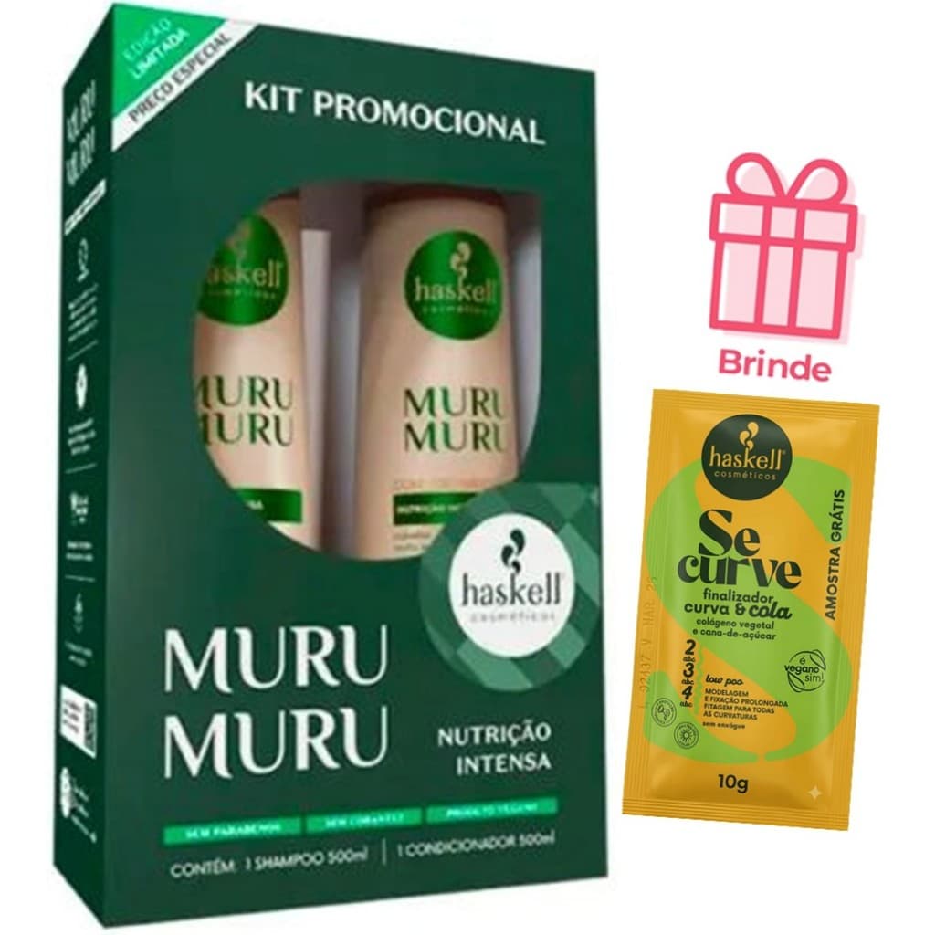 KIT PROMOPACK MURUMURU SHAMPOO 500ml+CONDIC 500ml + 🎁BRINDE