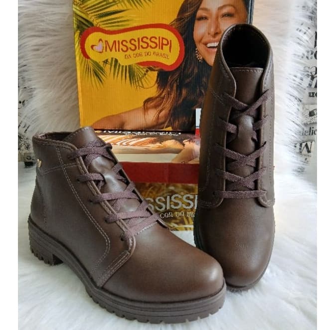 Bota feminina mississipi coturno curto