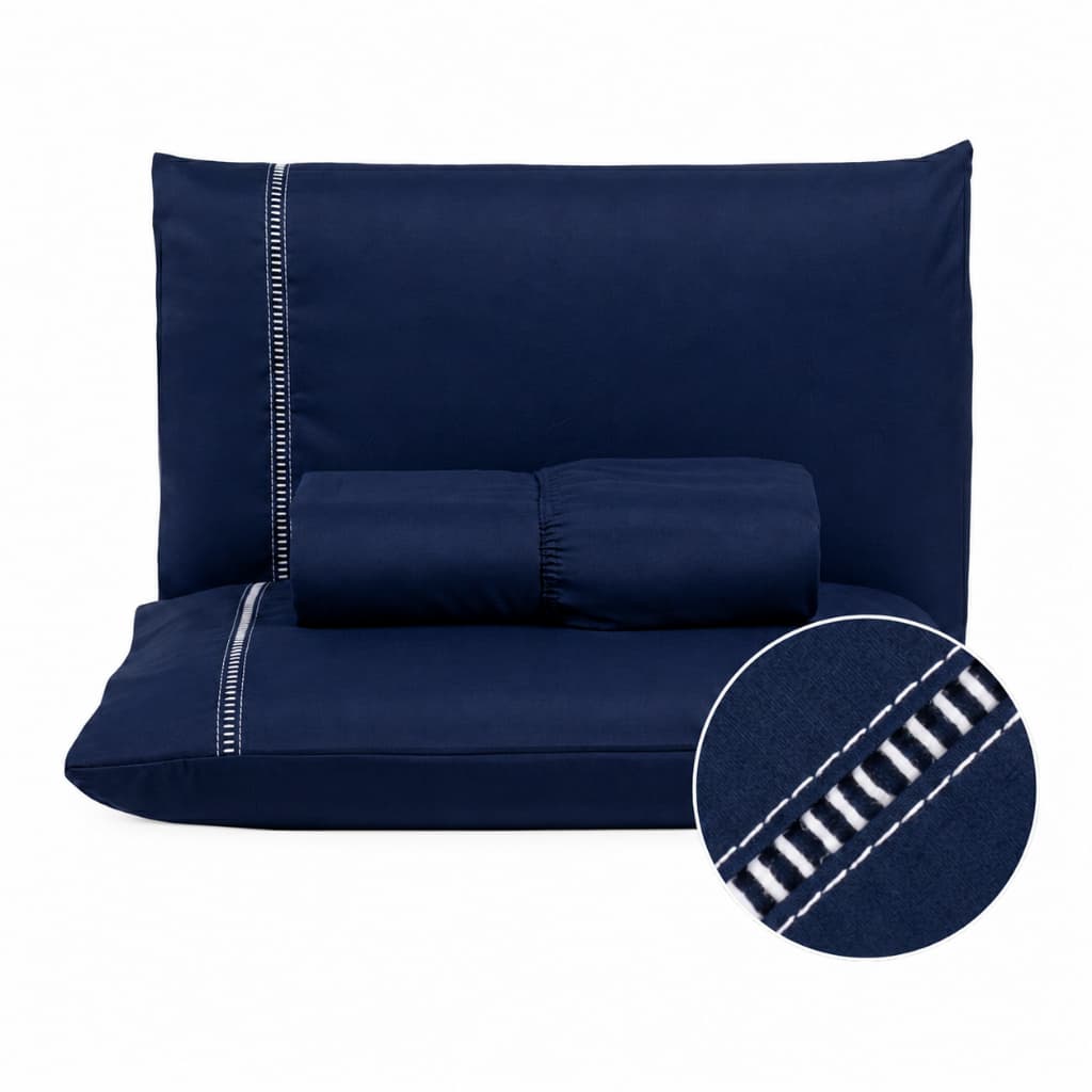 Jogo Cama Box com Elástico 400 Fios Fronhas Ponto Palito Solteiro Casal Queen King 3 Peças Aveludado