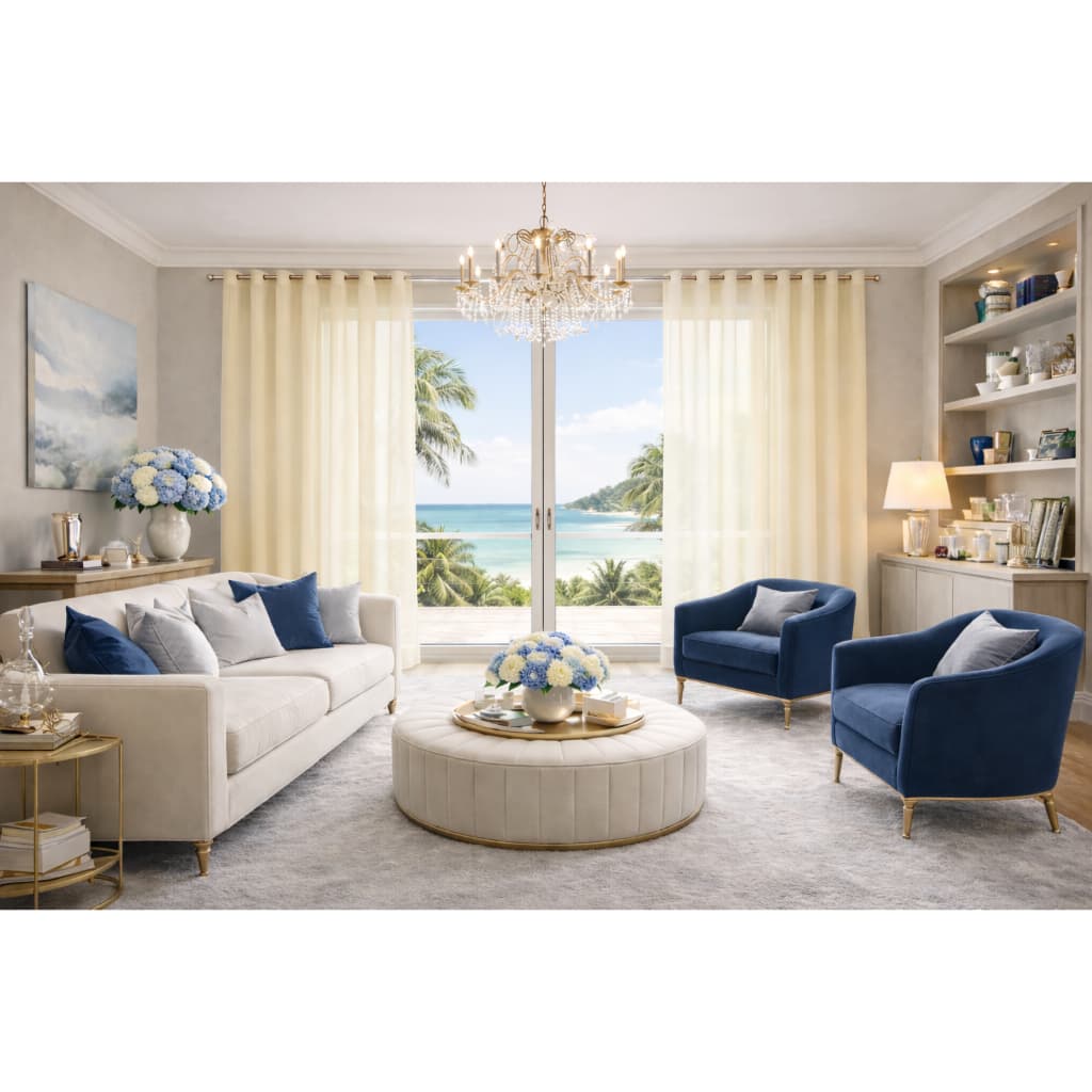 Cortina Promoção p/ quarto Palha - Letícia