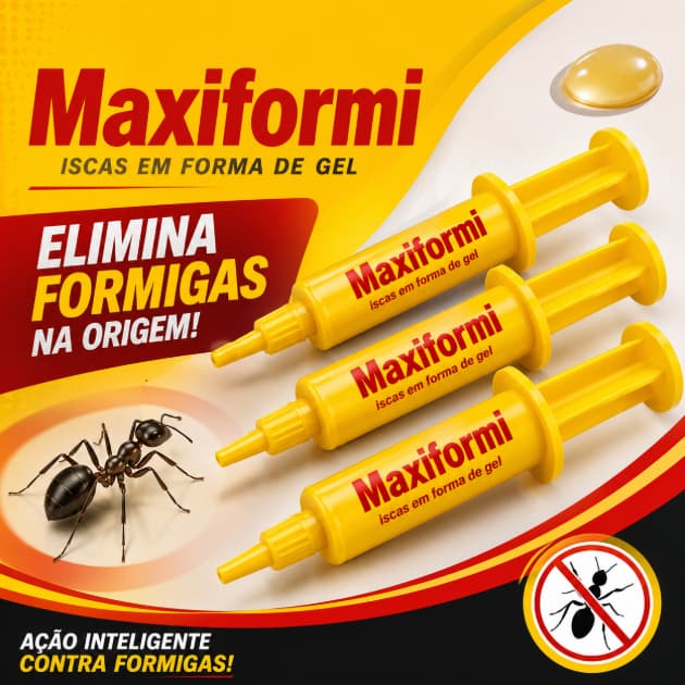 Mata Formigas Maxiformi Gel Formicida 10gr Kit 3 Unidades Isca Gel Alta Eficiência