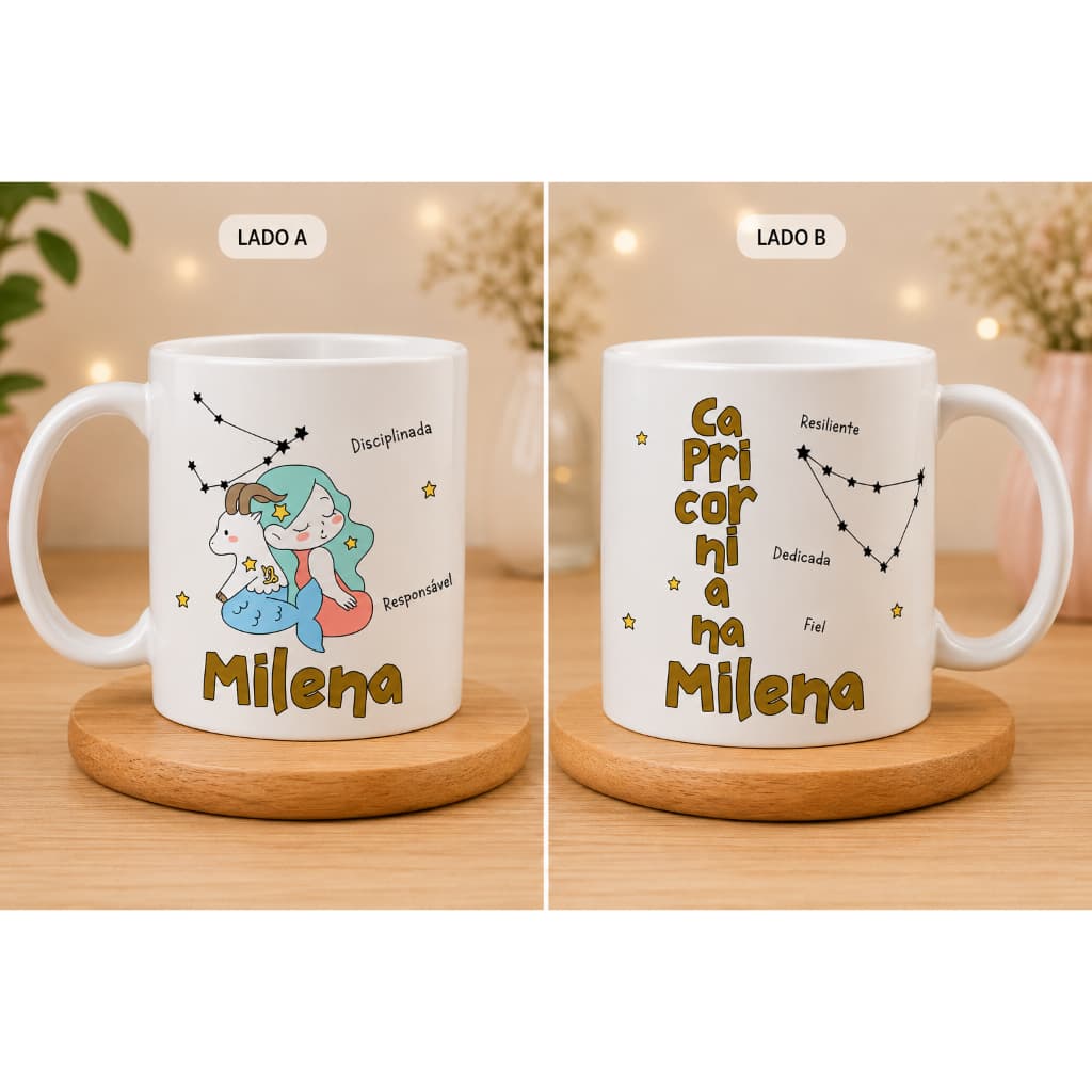 Caneca Signos Personalizada/ Caneca Capricórnio/ Caneca Personalizada