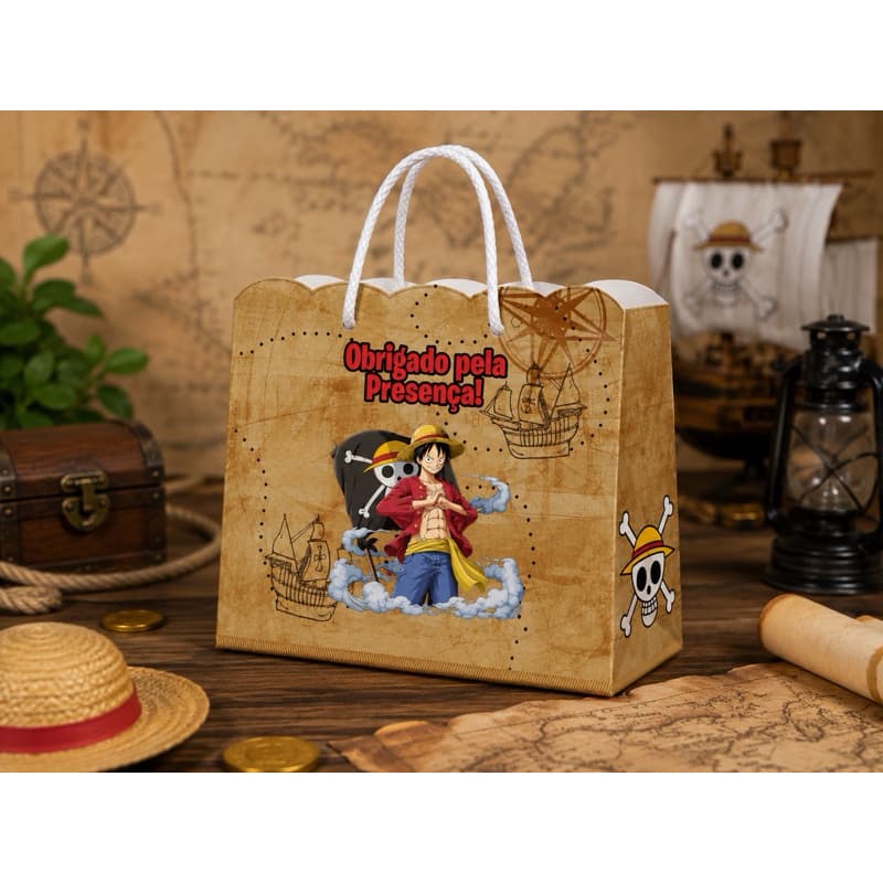 ENVIO RAPIDO | Sacolinha One Piece Personalizada | Lembrancinha Aniversário infantil |  SEMI MONTADA