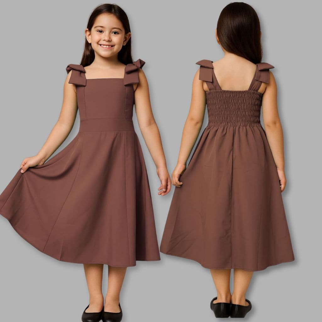 Vestido Juvenil infantil midi roupa menina com laço roupa verão  4 | 6 | 8 | 10 | 12 | 14 |16