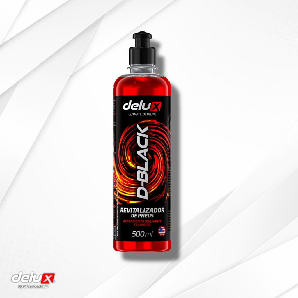 Pretinho Revitalizador de Pneus 500ml Delux Brilho Intenso Proteção Hidratante Resistência à Água