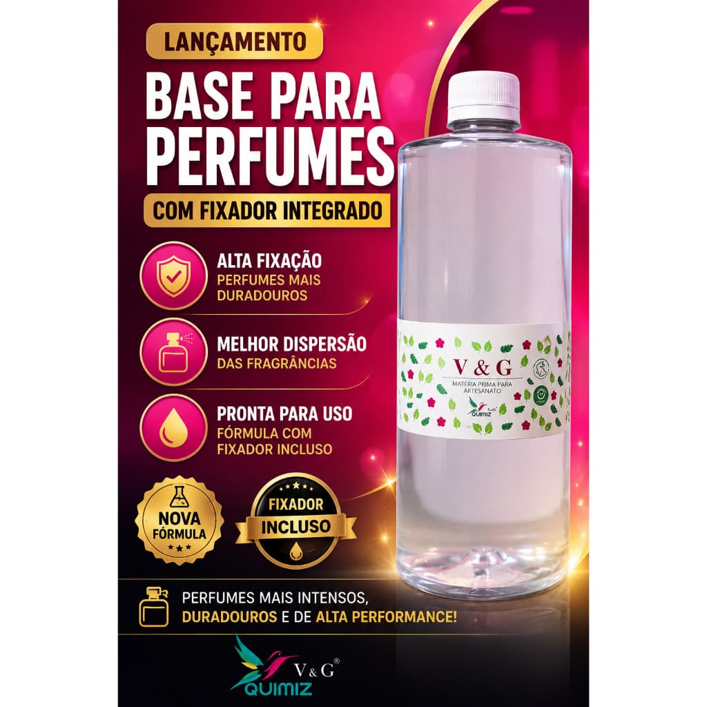 Base para Fabricação de Perfumes com Fixador V&G - 1 LITRO